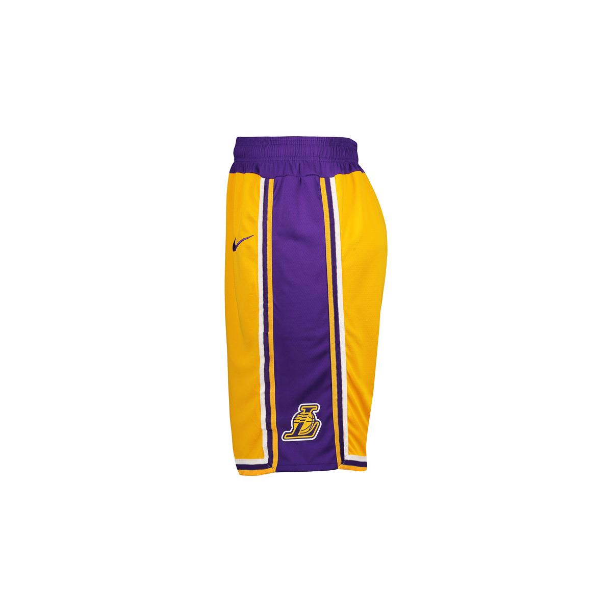 ست-رکابی-و-شلوارک-ورزشی-مردانه-نایک-مدل-Lakers-D0799-زرد-3