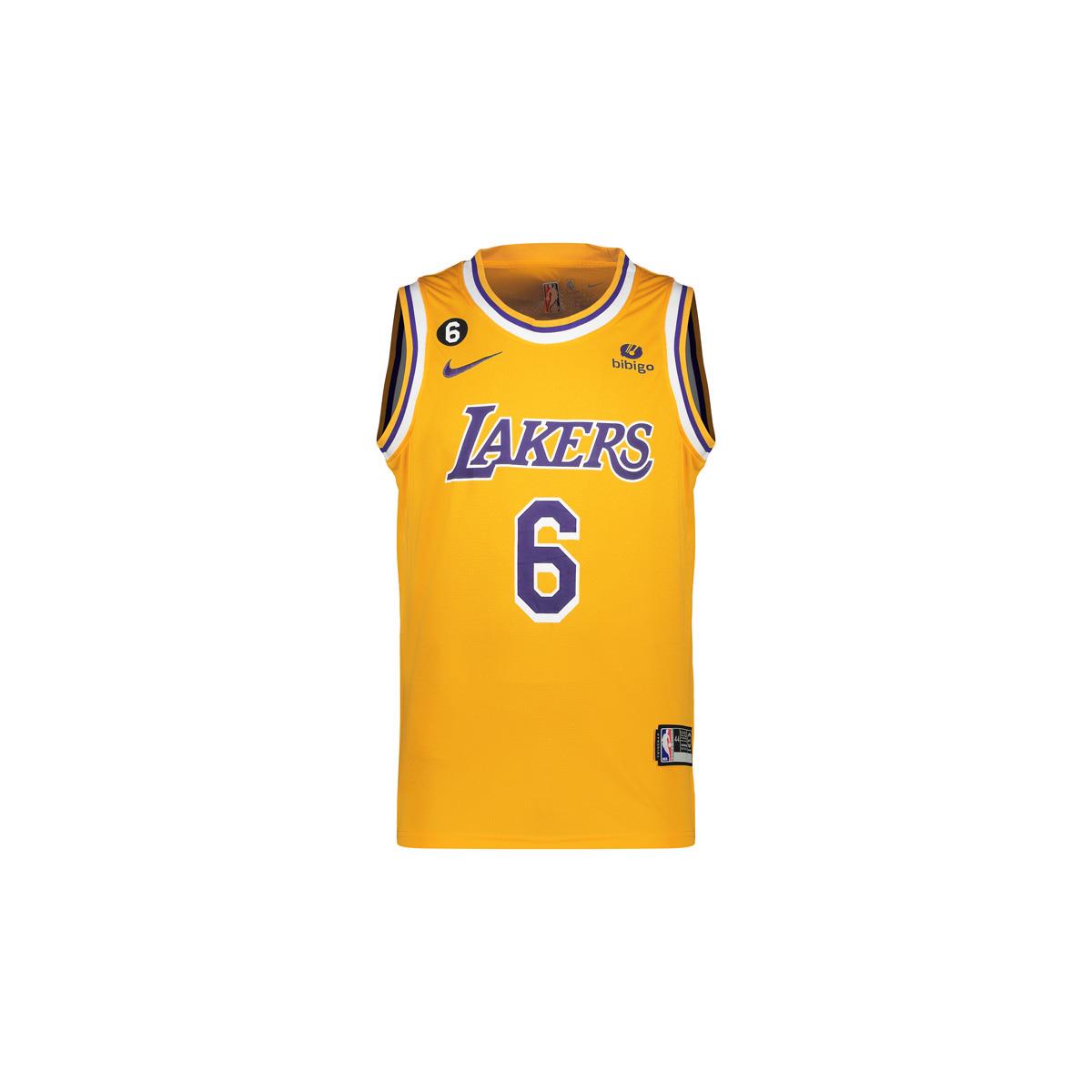 ست-رکابی-و-شلوارک-ورزشی-مردانه-نایک-مدل-Lakers-D0799-زرد-5