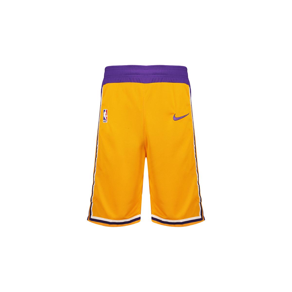 ست-رکابی-و-شلوارک-ورزشی-مردانه-نایک-مدل-Lakers-D0799-زرد-2
